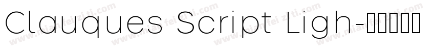Clauques Script Ligh字体转换